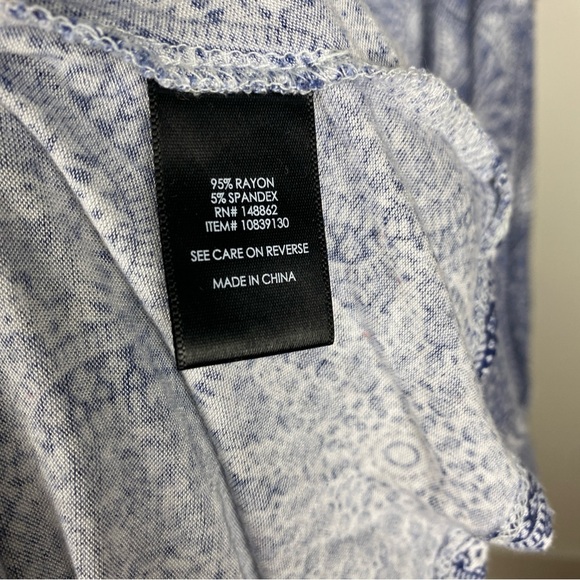 Torrid Maxi Jersey Knit Tiered Dress Mandala Print Blue Plus Size 1X - Picture 5 of 11